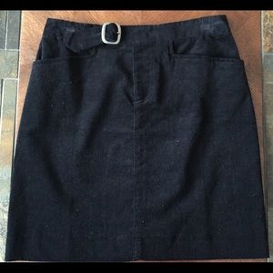 Ladies Black Lightweight Corduroy Skirt